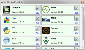 Active Plugins Window