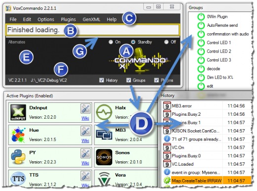 VoxCommando Main Window